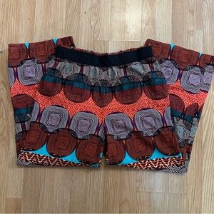 Maeve NWT size large tribal wide straight leg stretchy pants with pockets